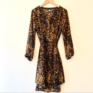 Merona Tortoise Tie Waist Shirt Dress | sz M